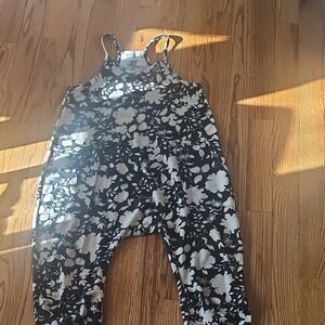 Womens floral  fleece Black and White One Piece